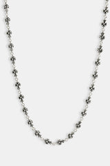 Oxidised Multi Cross Chain - 5mm - White