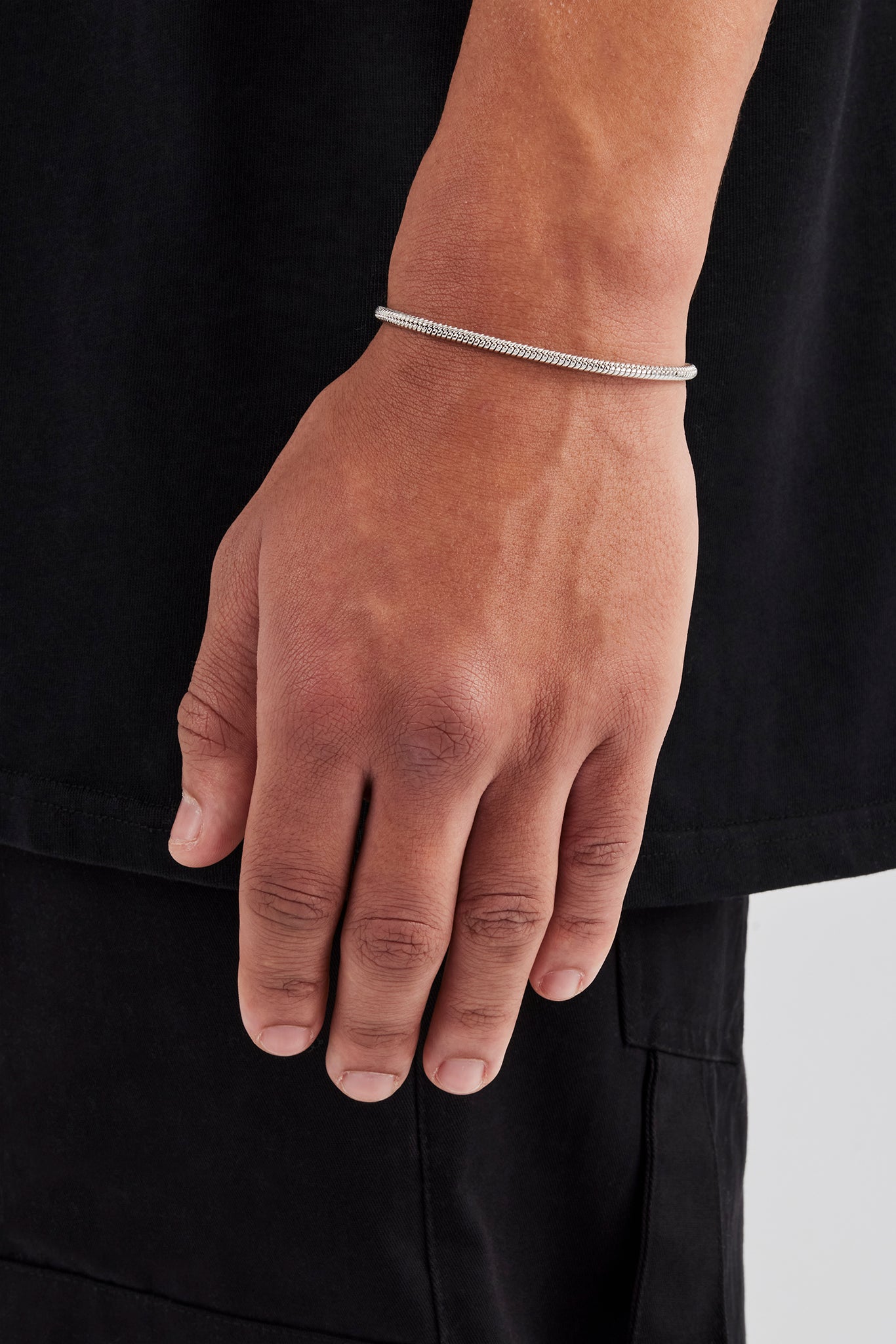 Polished Circular Franco Bracelet - 3mm