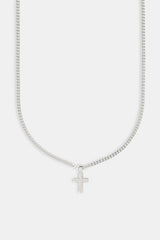 Polished Drop Cross Cuban Chain - 5mm