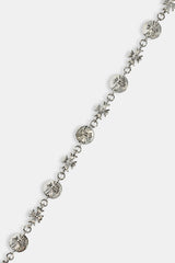Polished Multi Cross Motif Chain - 10mm - White