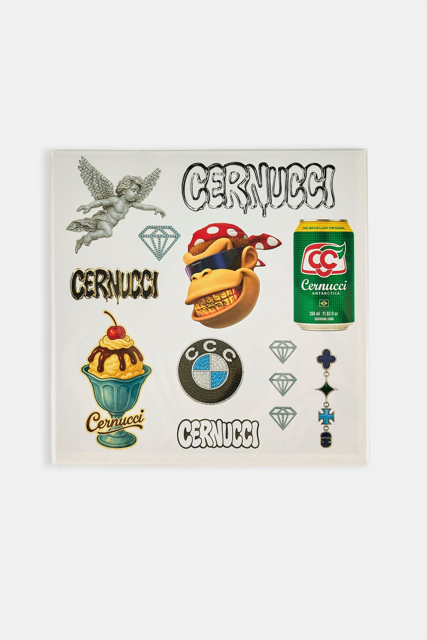 Cernucci Mens Sticker Sheet - White