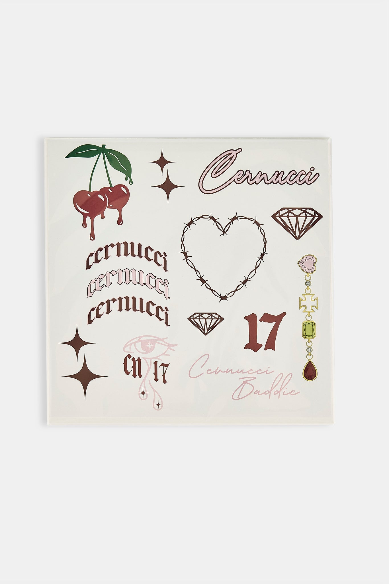 Cernucci Womens Sticker Sheet - White