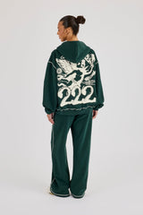 222 Cherub Contrast Stitch Tracksuit - Dark Green