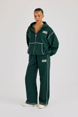 222 Cherub Contrast Stitch Tracksuit - Dark Green