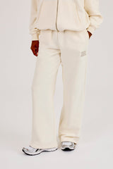 555 Embroidered Wide Leg Jogger - Off White