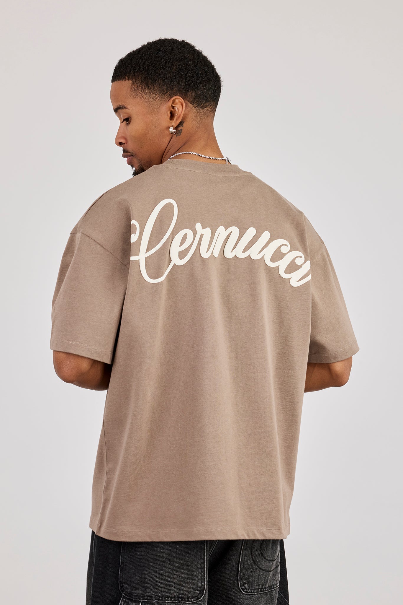 Suchmos Lサイズ Monumentum Tee Fade Brown Oversized Contrast Logo T-Shirt - Brown | Mens Tees & Vests | Shop