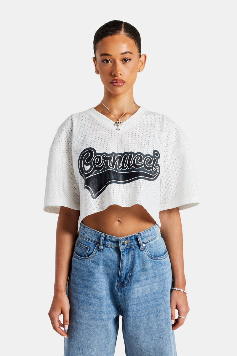 Varsity Mesh Cropped T-Shirt