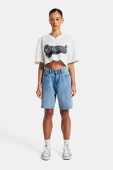 Varsity Mesh Cropped T-Shirt