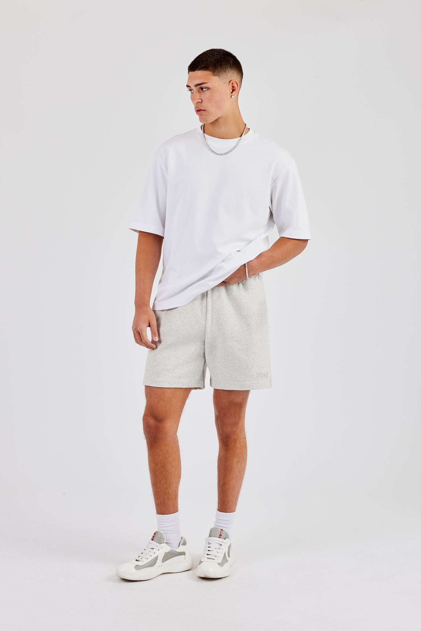 Regular Jersey Short - Grey Marl