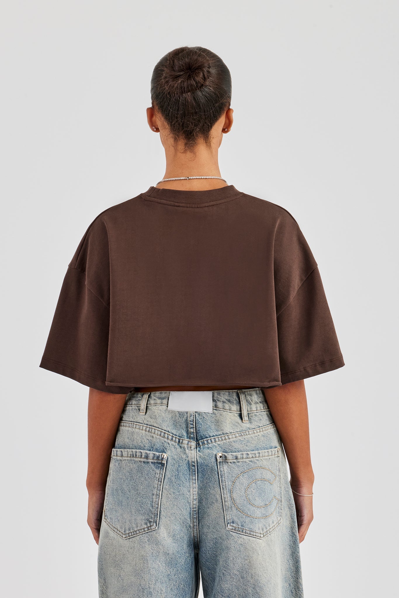 Cherry Baby Cropped T-Shirt - Chocolate