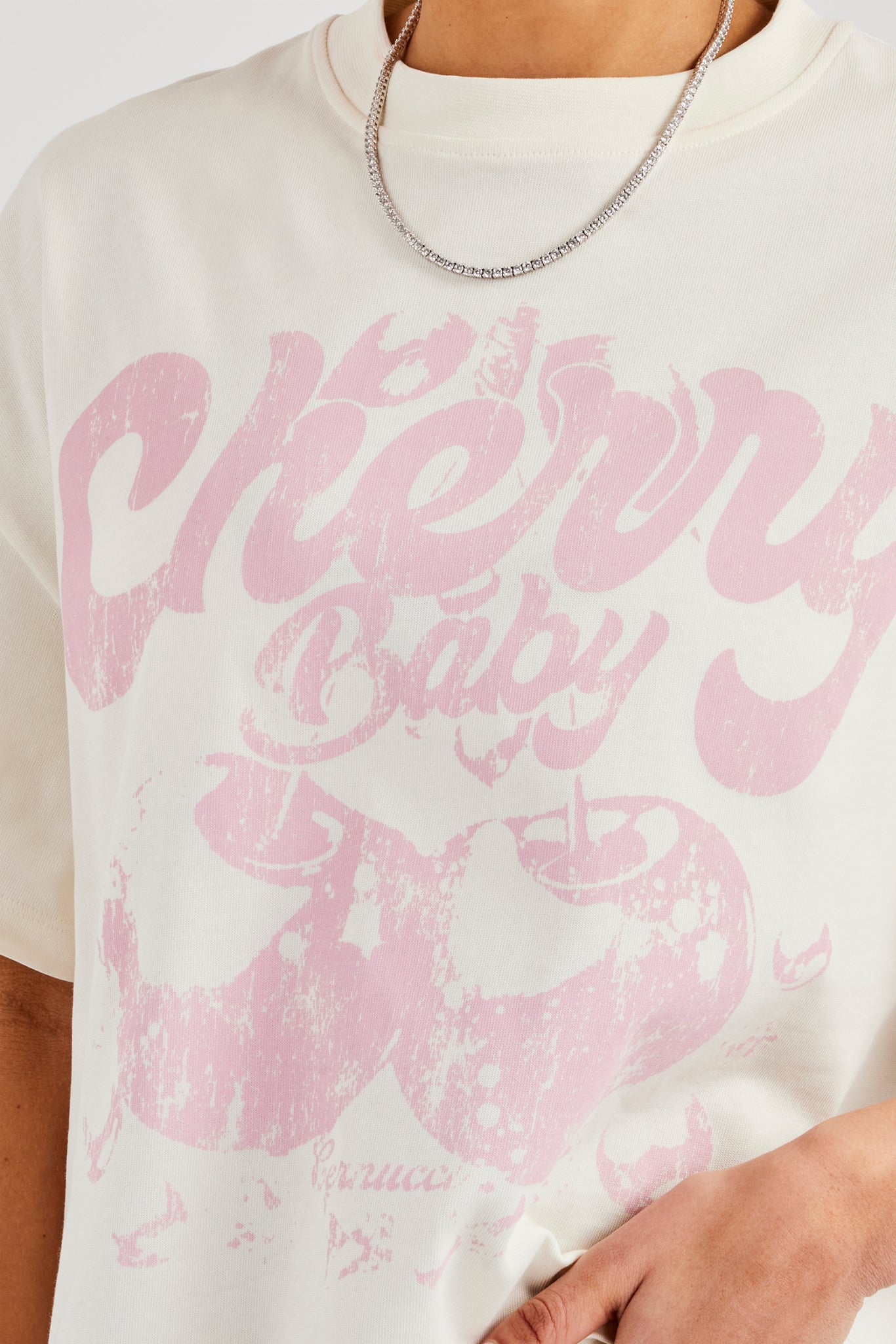 Cherry Baby Oversized T-Shirt - Off White