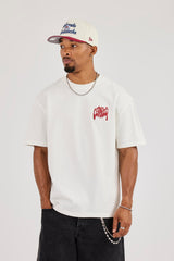 Contrast Puff Print Branded T-Shirt - Off White