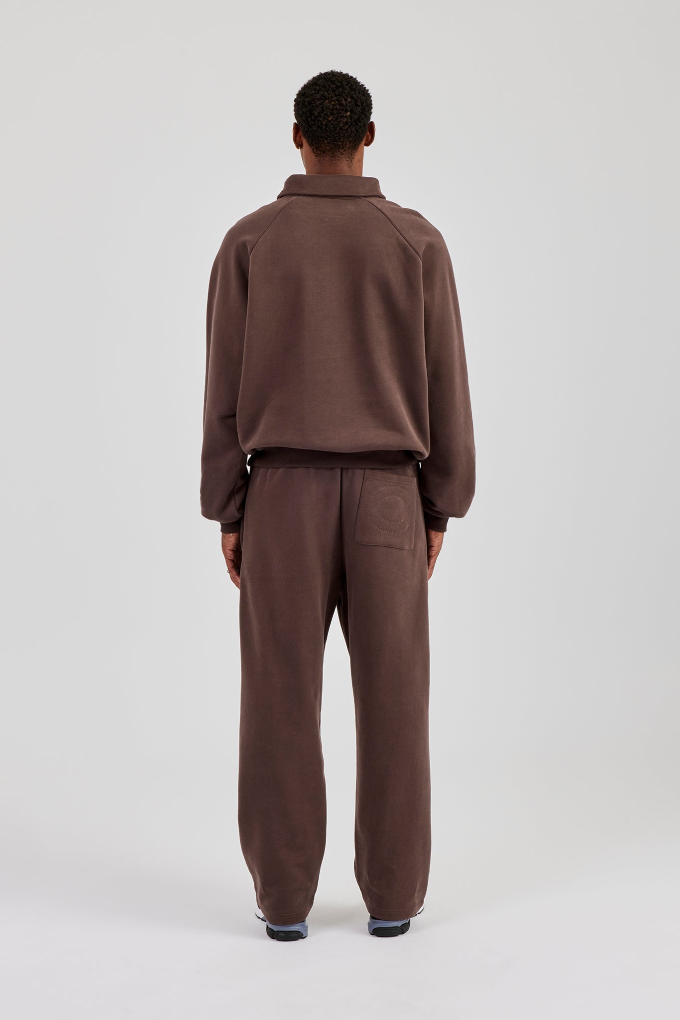 Rugby Sweater and Relaxed Jogger - Coffee