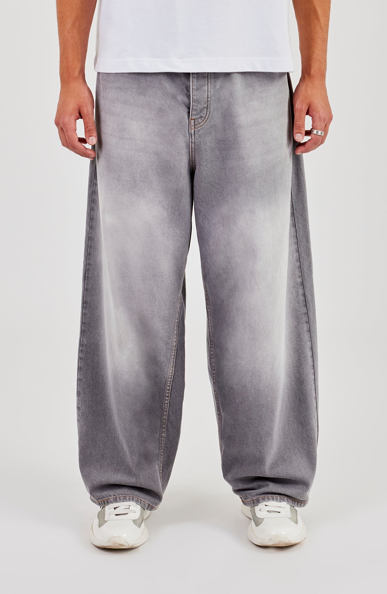 Baggy Fit Jean - Washed Grey | Mens Denim | Shop Denim Jeans at
