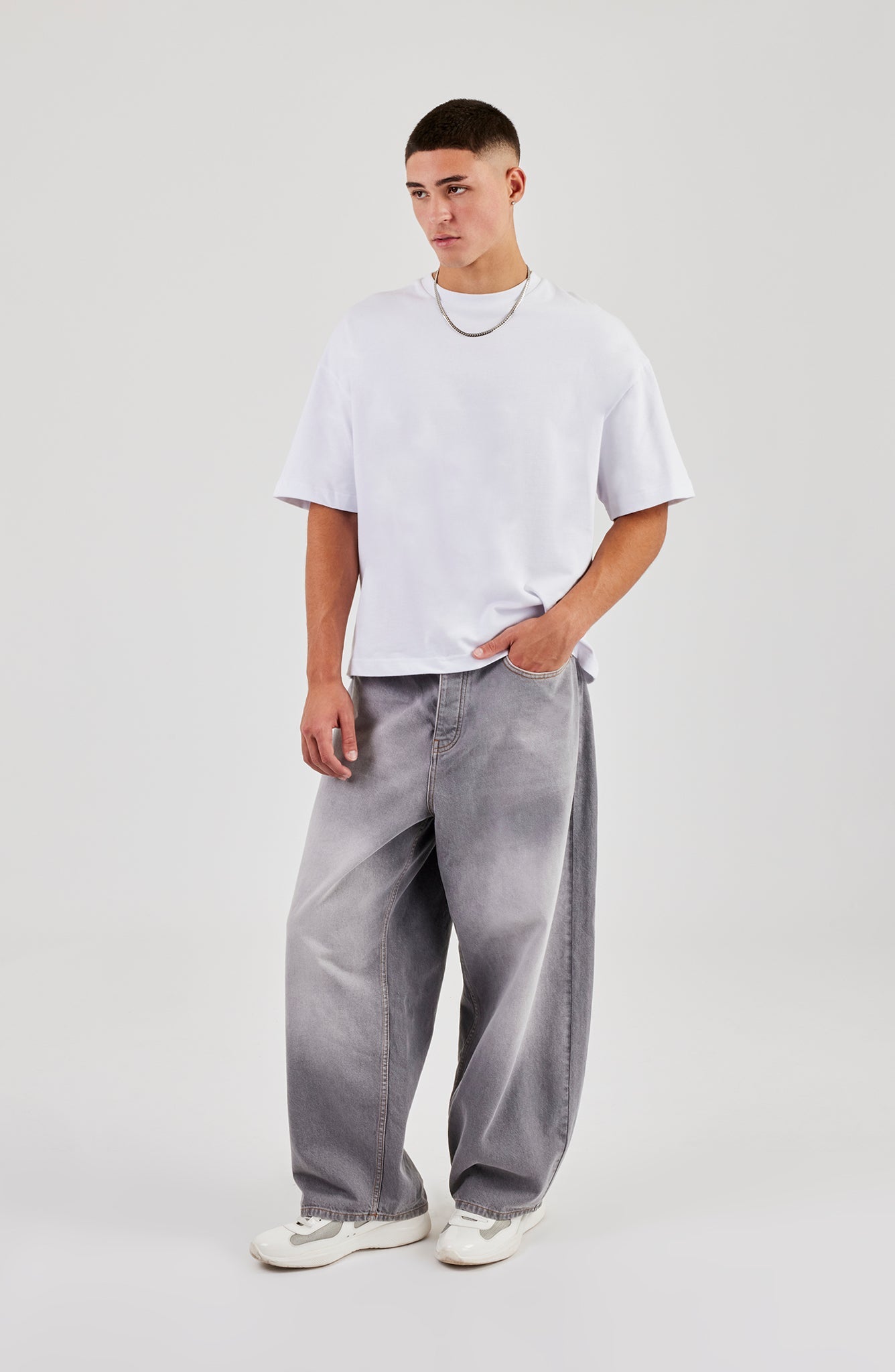 Baggy Fit Jean - Washed Grey | Mens Denim | Shop Denim Jeans at