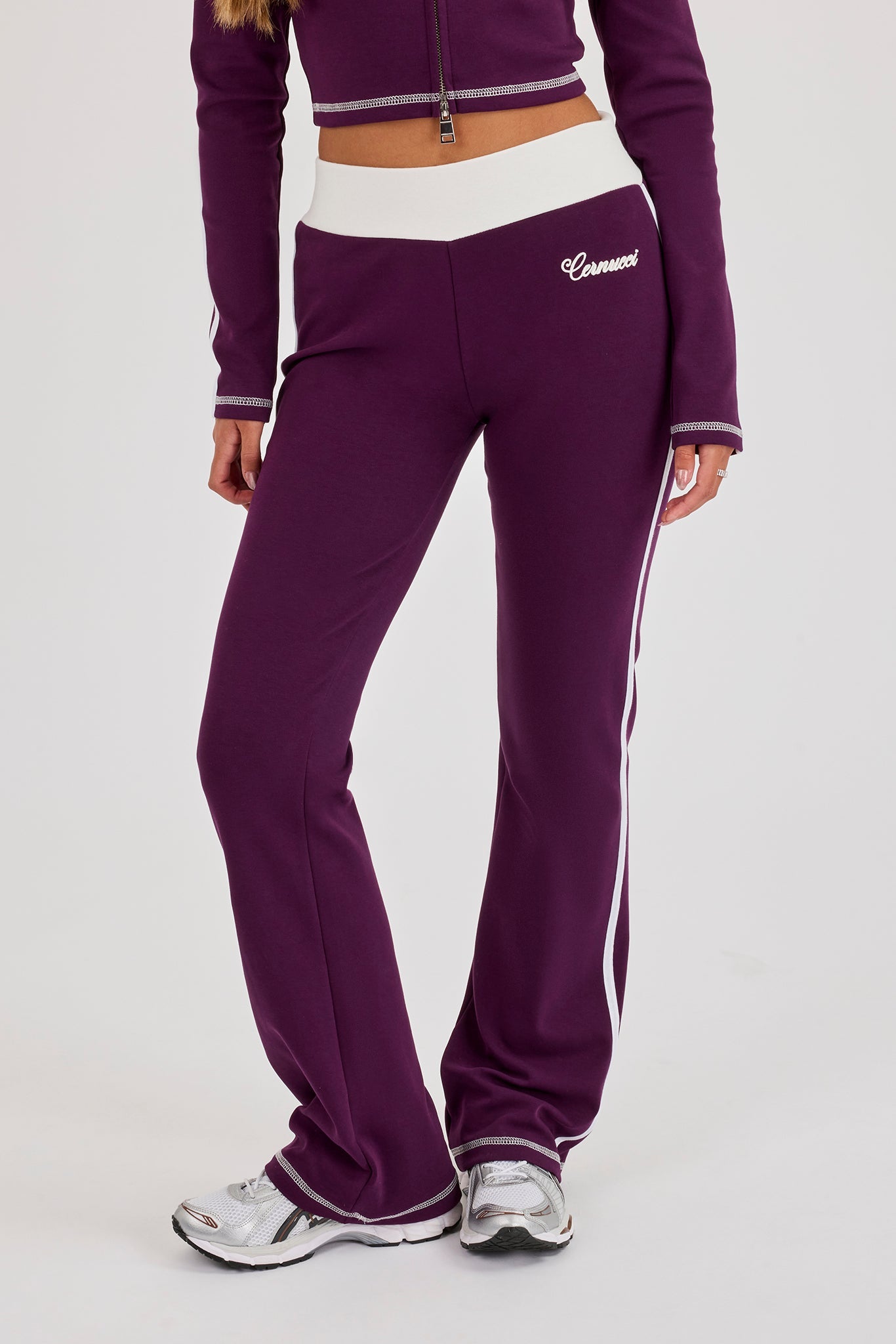 Embroidered Fitted Flare - Cosmic Purple