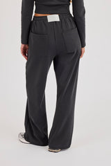 86 Applique Low Rise Baggy Jogger - Charcoal