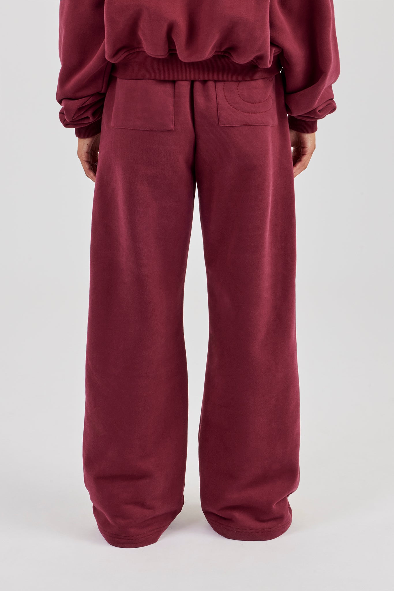 Wide Leg Jogger - Burgundy