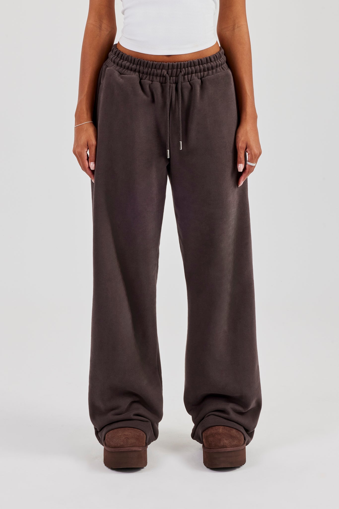 Wide Leg Jogger - Coffee