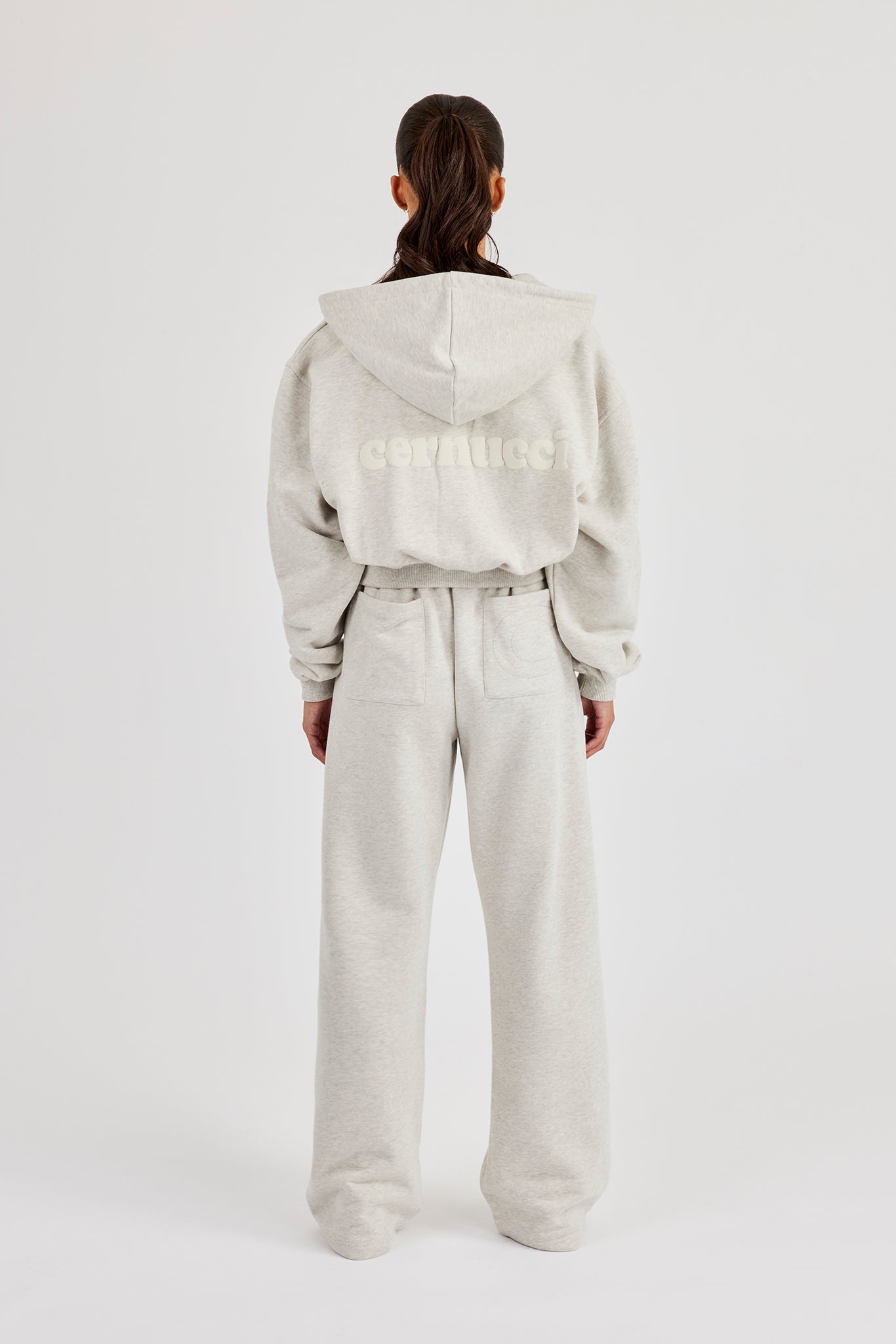 Cernucci Cropped Zip Through Tracksuit - Ash Grey