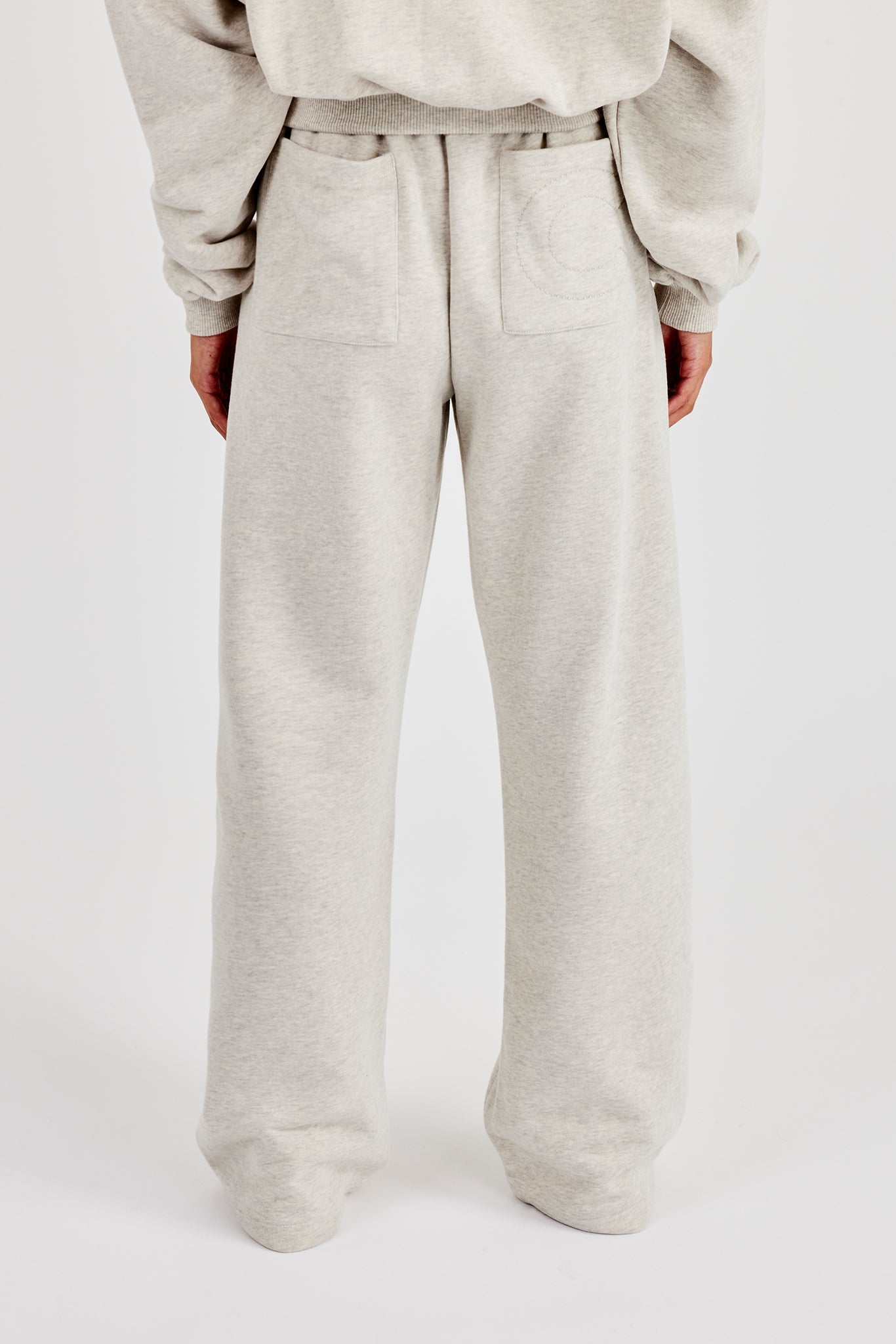 Ladies Wide Leg Jogger - Ash Grey