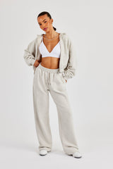 Ladies Wide Leg Jogger - Ash Grey