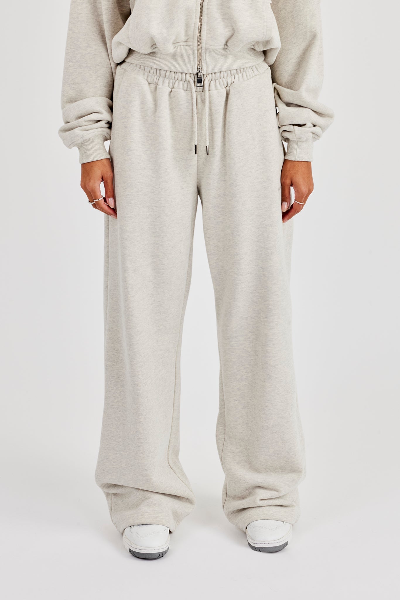 Ladies Wide Leg Jogger - Ash Grey