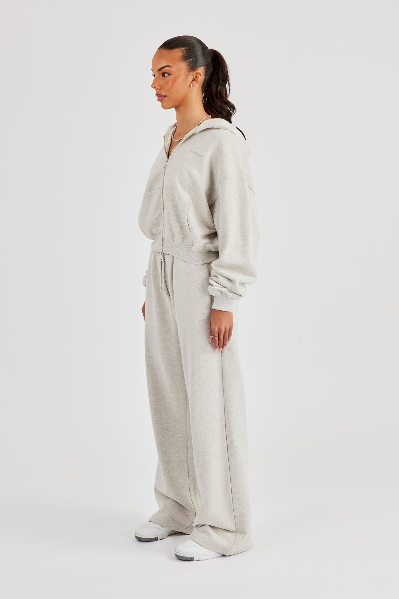 Cernucci Cropped Zip Through Tracksuit - Ash Grey
