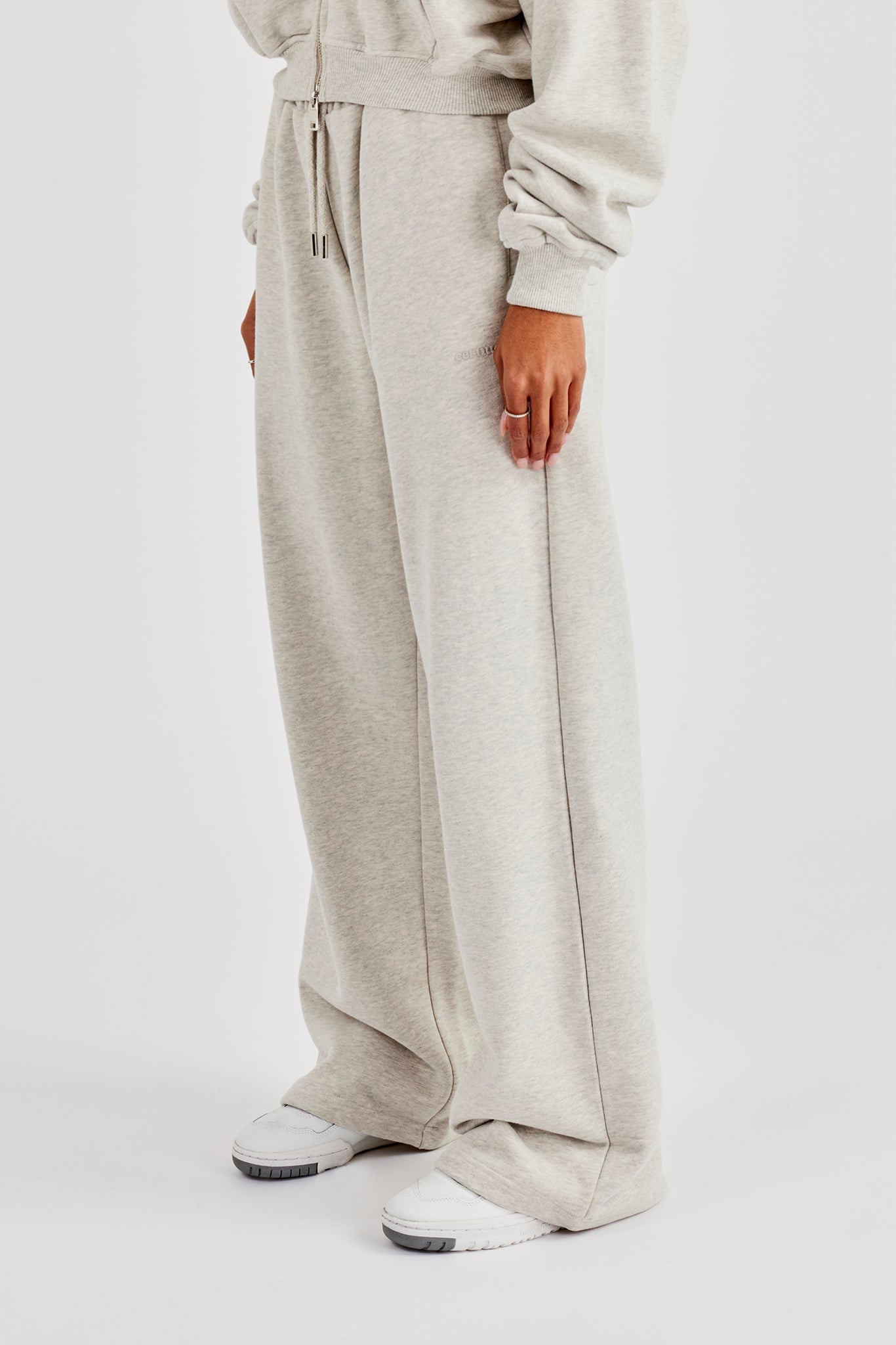 Ladies Wide Leg Jogger - Ash Grey