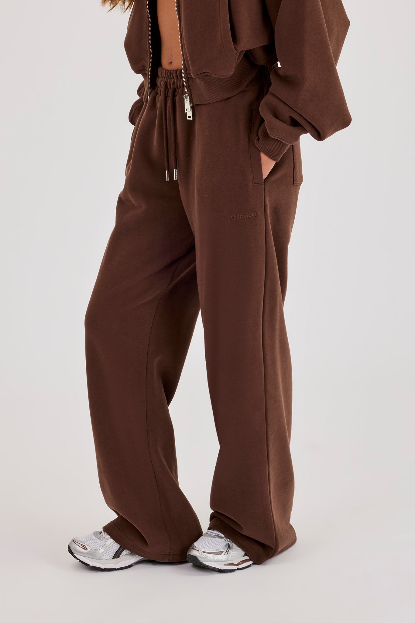 Wide Leg Jogger - Midnight Mocha