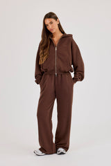 Wide Leg Jogger - Midnight Mocha