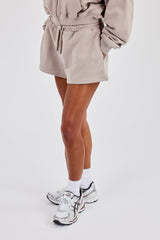 Embroidered Short - Stone