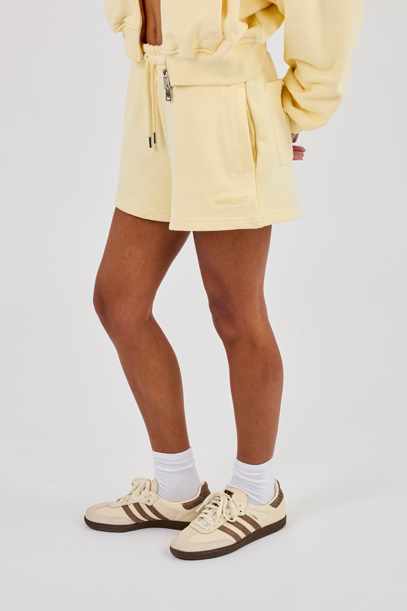 Embroidered Short - Lemon