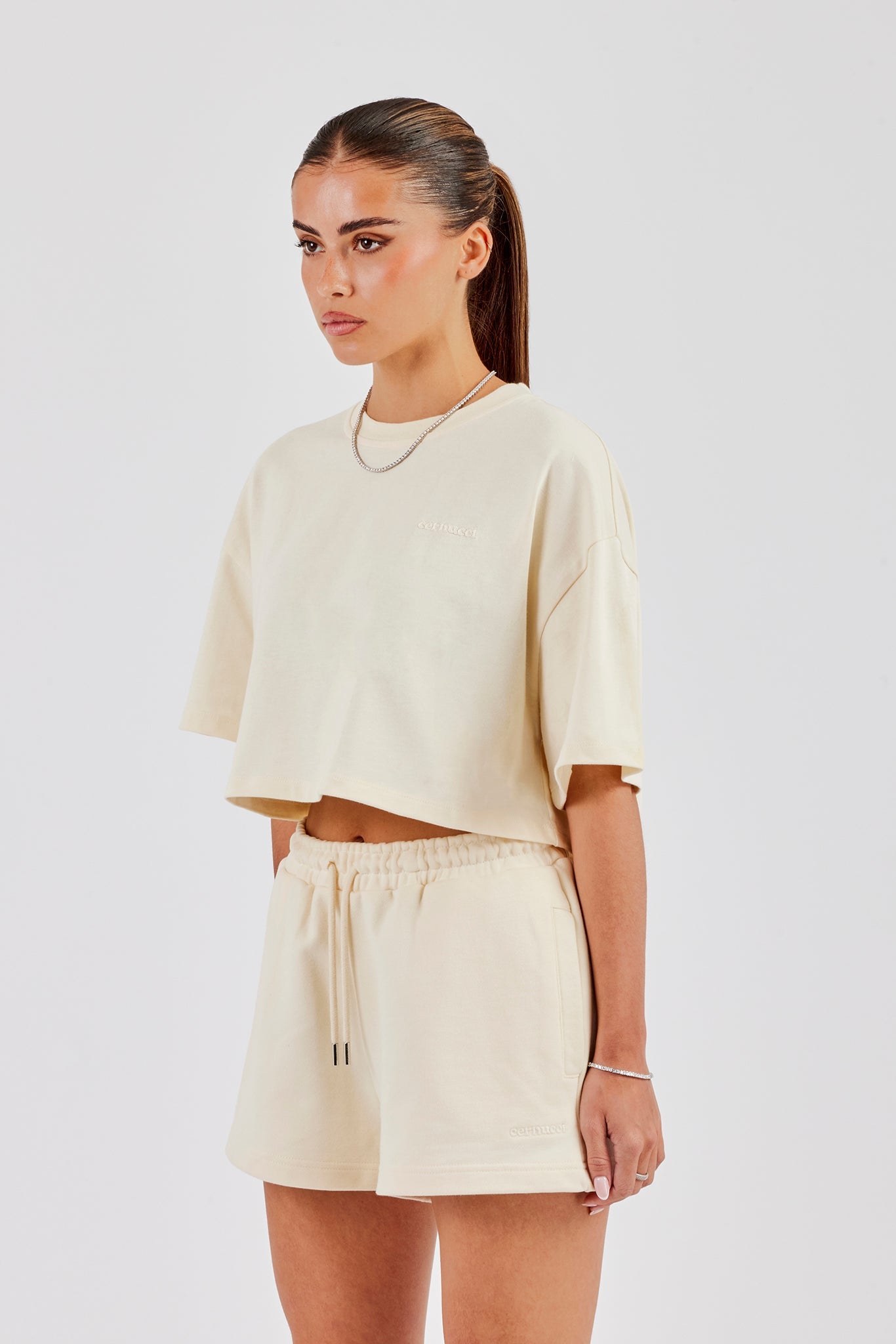 Cernucci Cropped T-Shirt - Butter Yellow