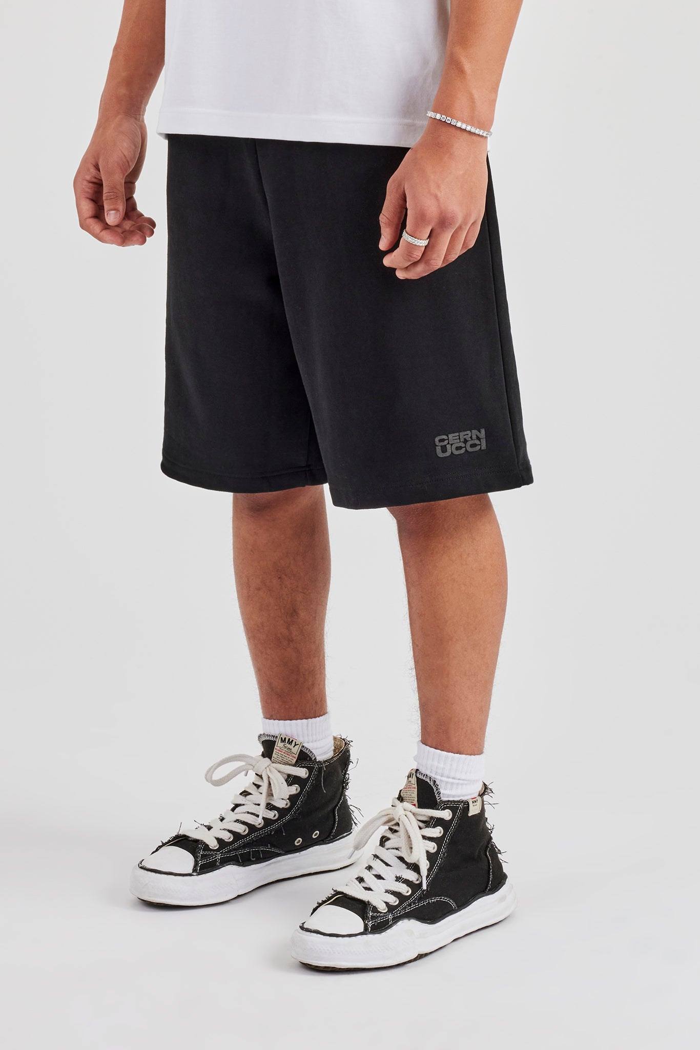 Washed Jersey Jort - Black