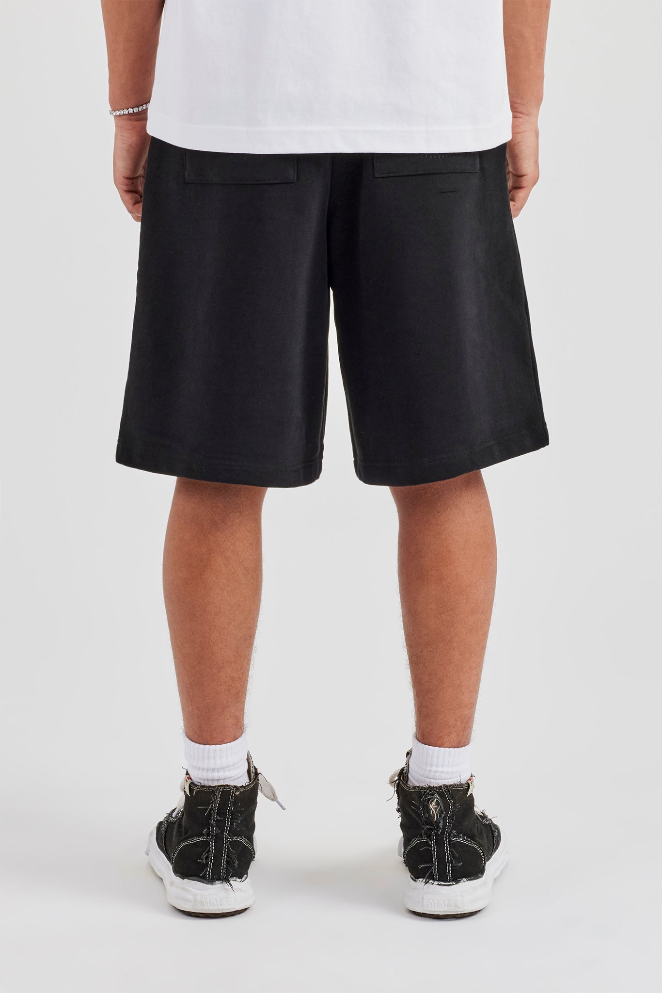 Washed Jersey Jort - Black