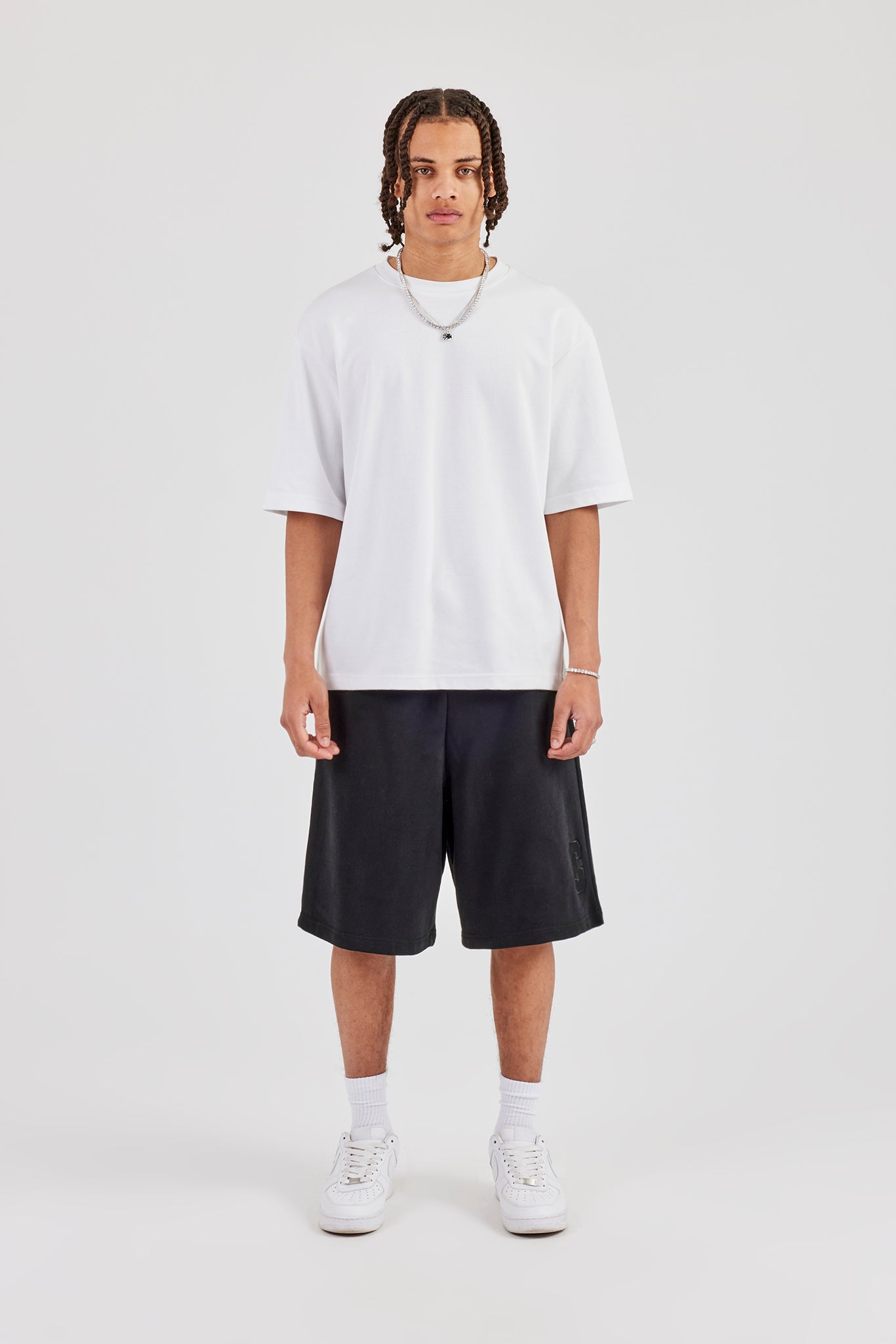 Embroidered C Jort - Black