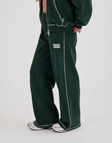 Contrast Stitch 222 Cherub Wide Leg Jogger - Dark Green