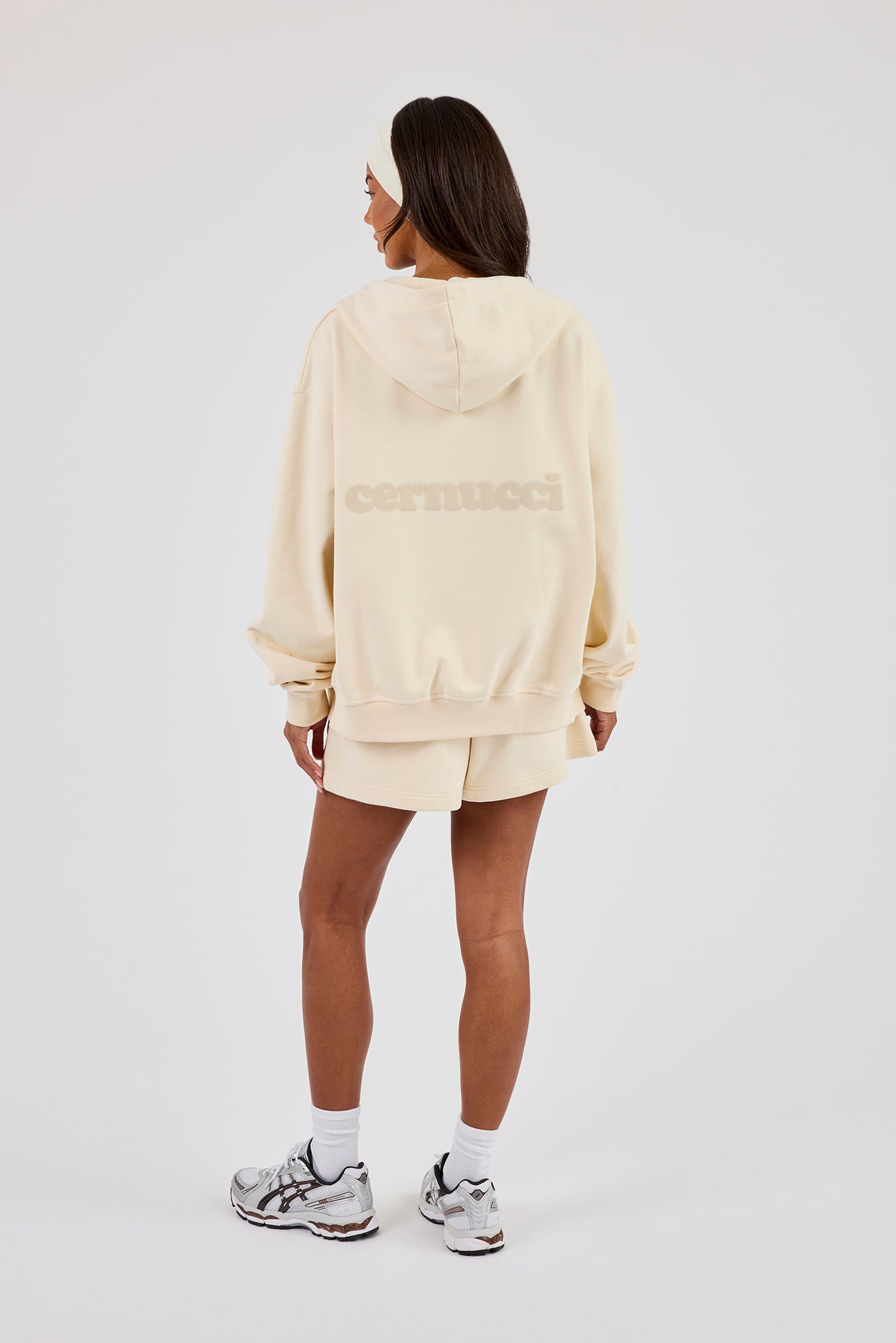 Zip Through Hoodie & Short - Butter Yellow