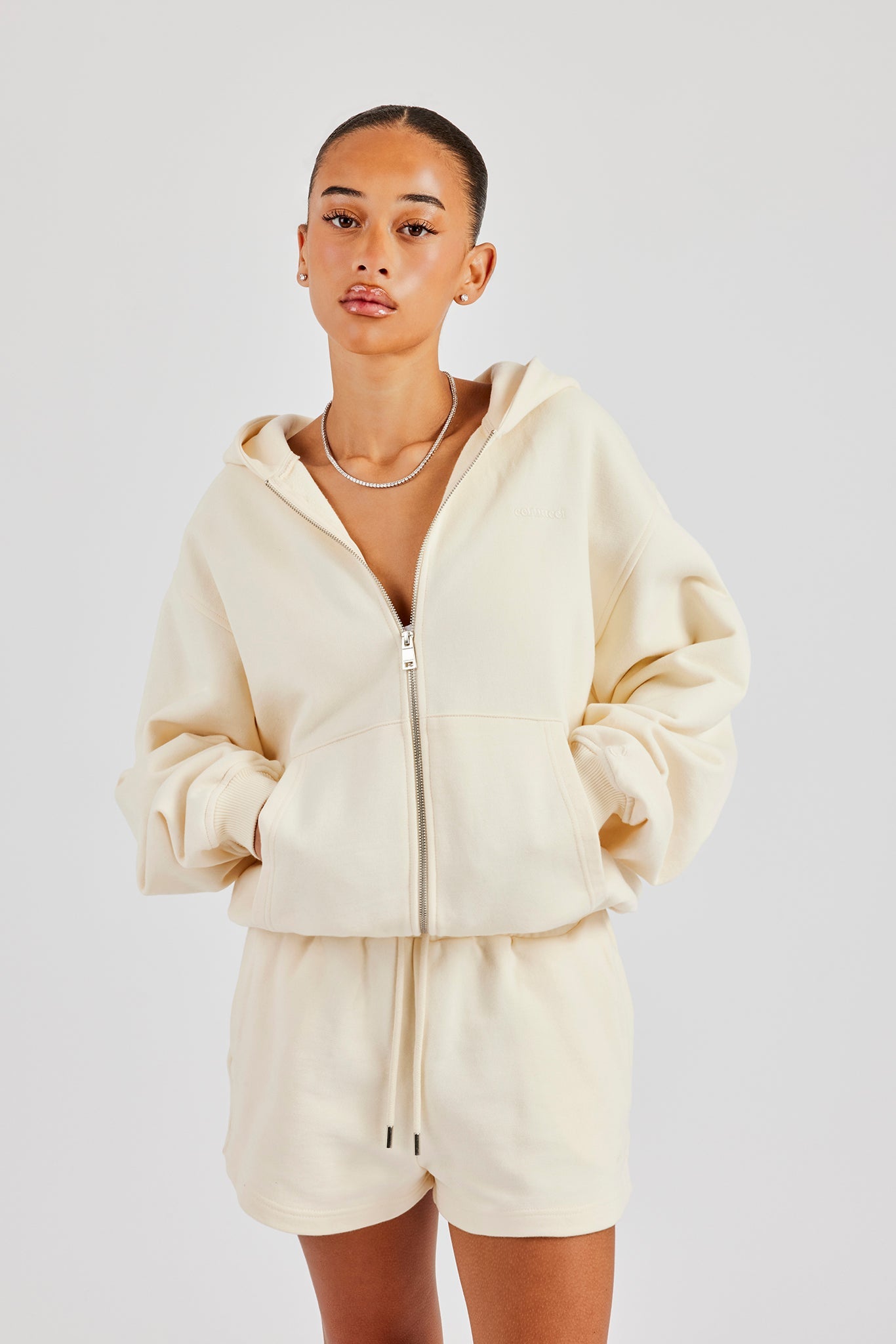 Zip Through Hoodie - Butter Yellow