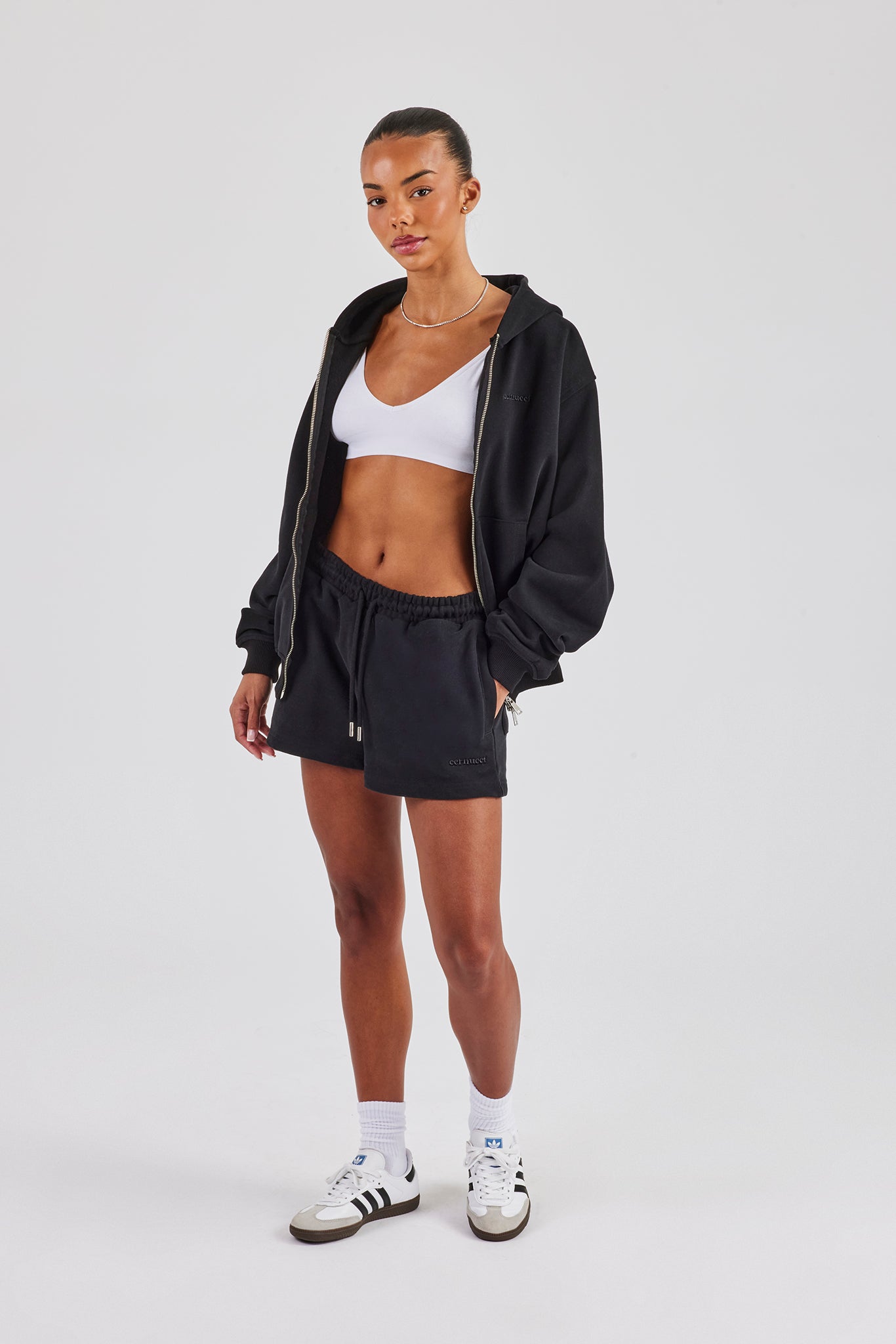 Embroidered Short - Black