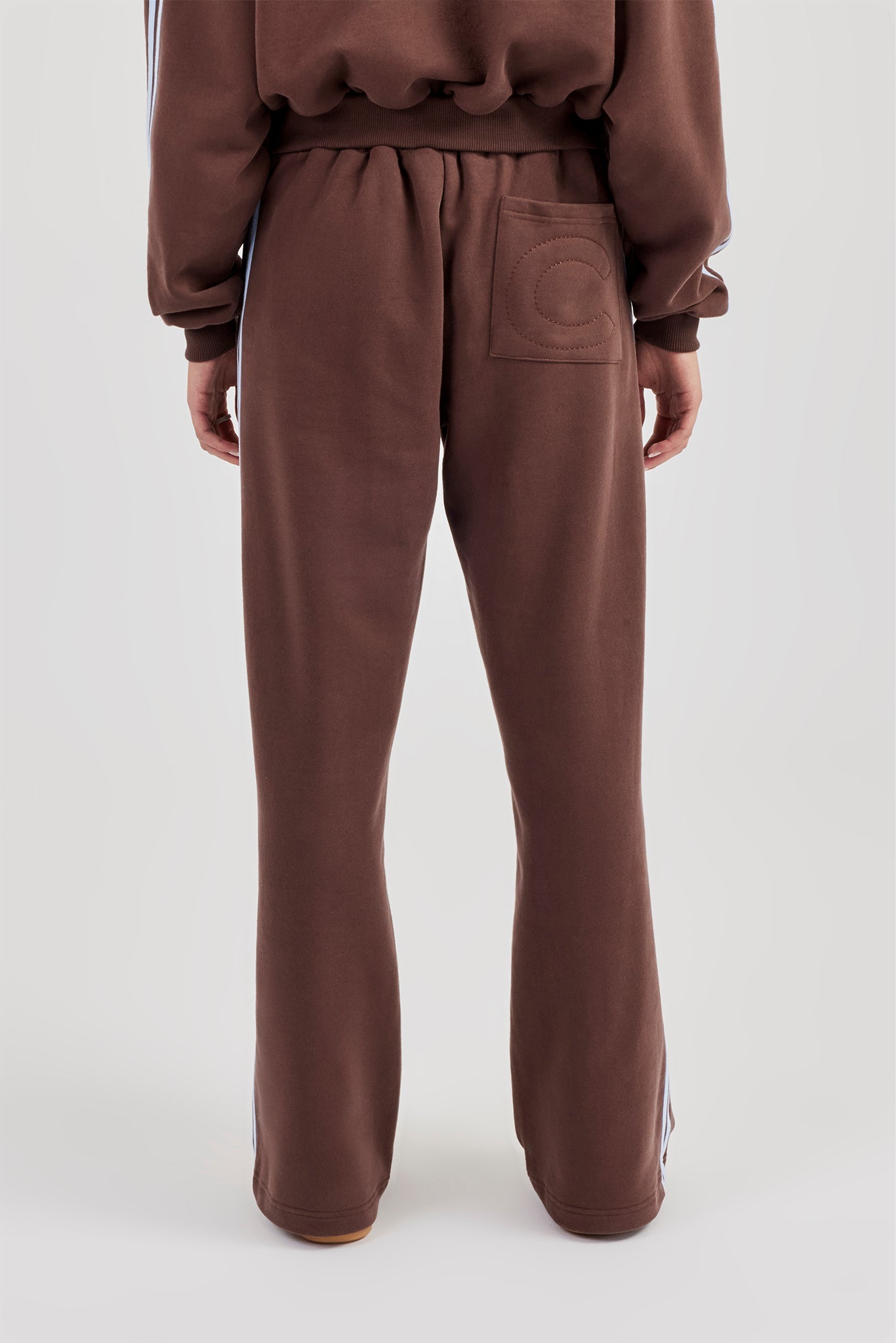 Studios Taping Wide Leg Jogger - Chocolate