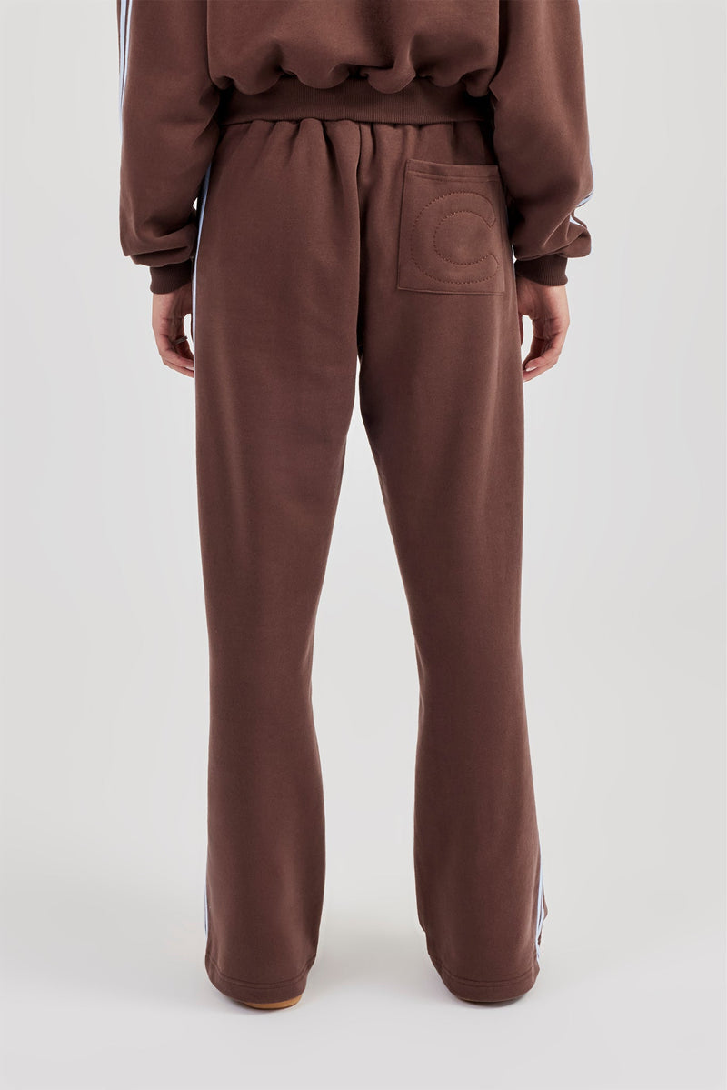 Studios Taping Wide Leg Jogger - Chocolate