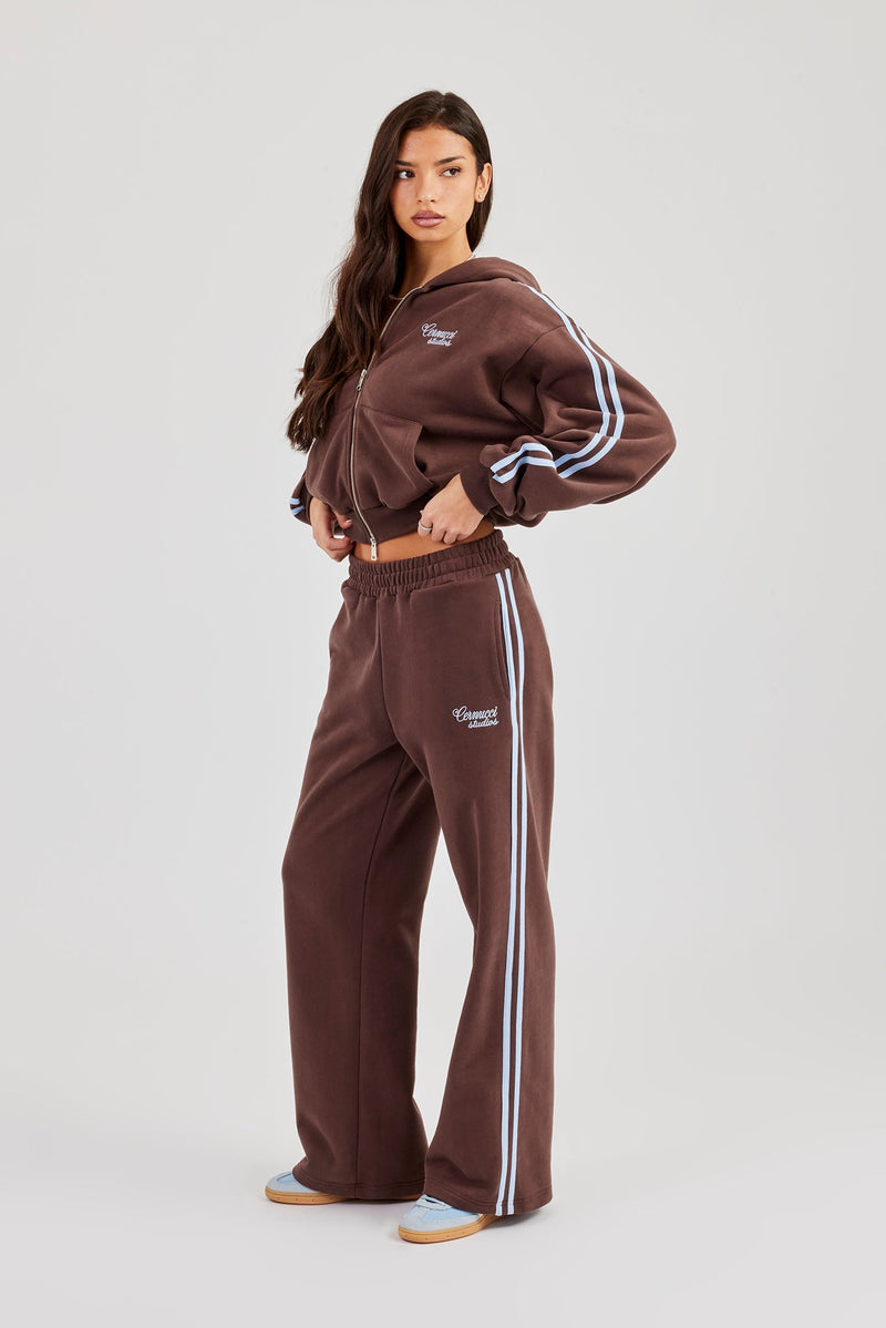 Studios Taping Wide Leg Jogger - Chocolate