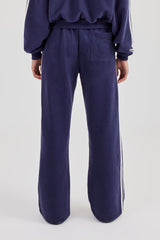 Studios Taping Wide Leg Jogger - Navy Blue