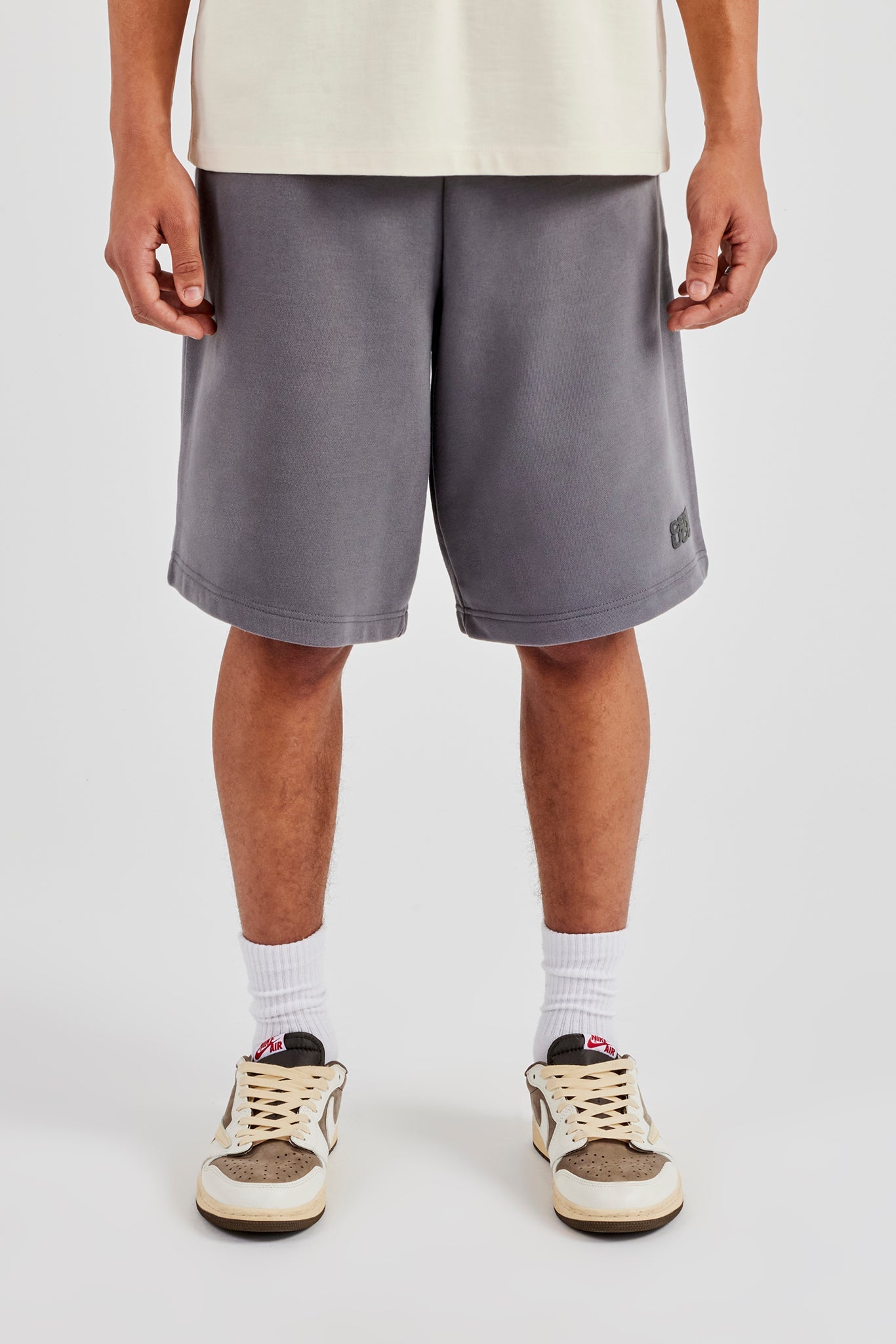 Washed Jersey Jort - Grey