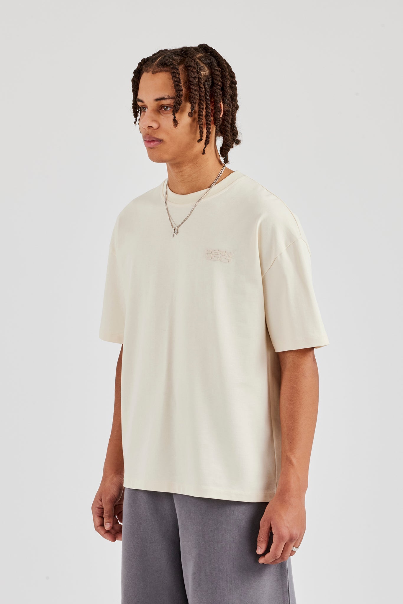 Washed Cernucci Print T-Shirt - Off White