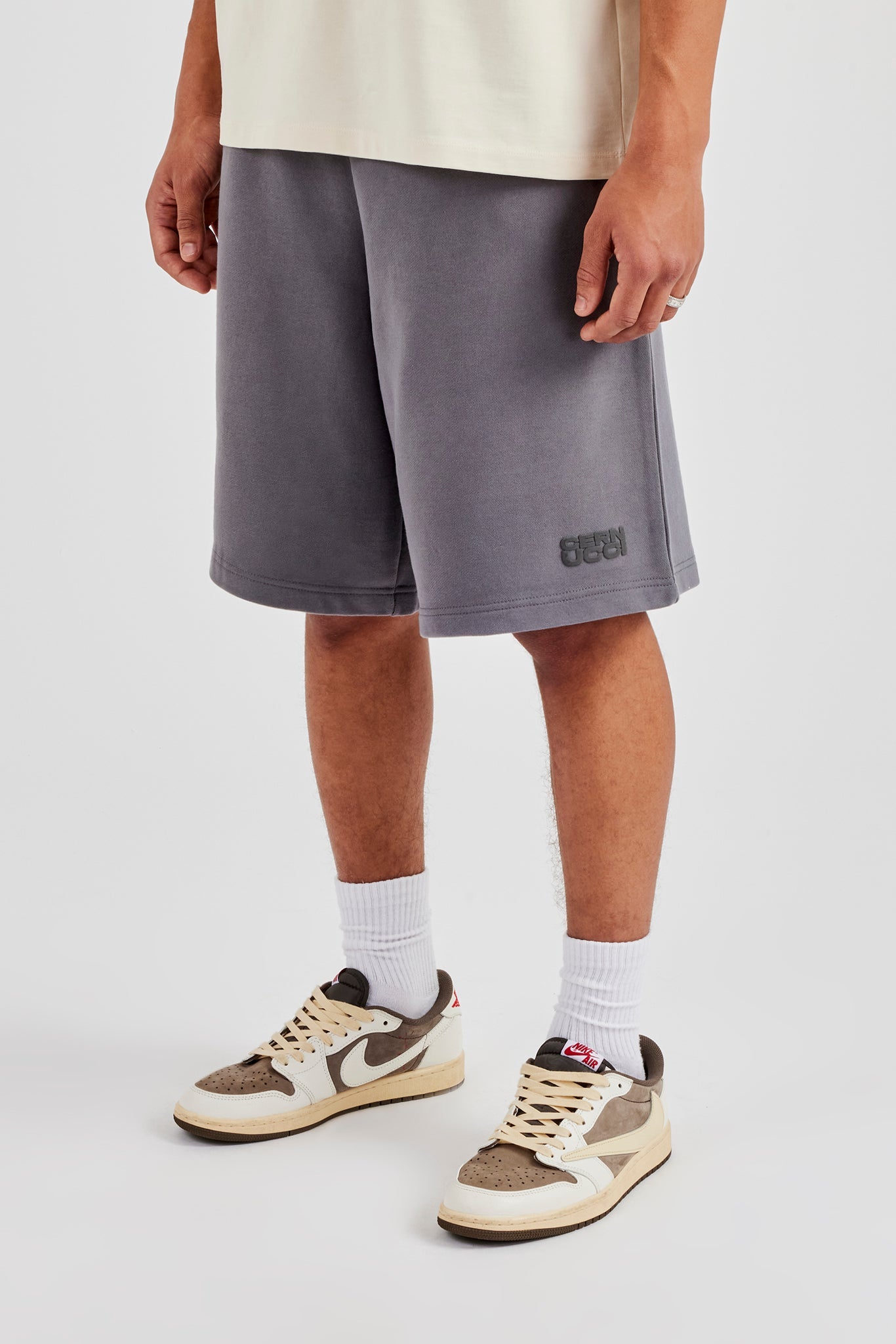Washed Jersey Jort - Grey