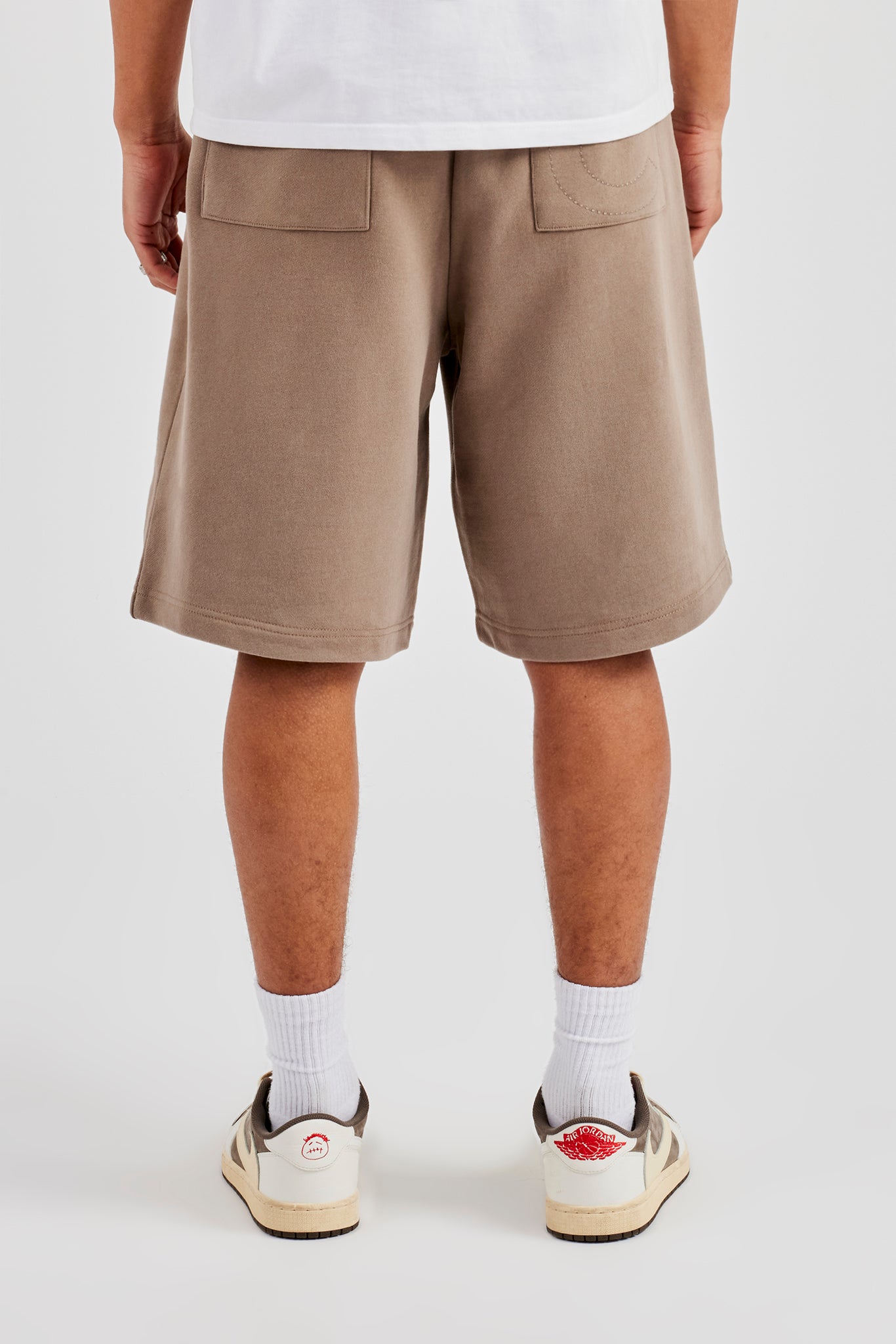 Washed Jersey Jort - Taupe