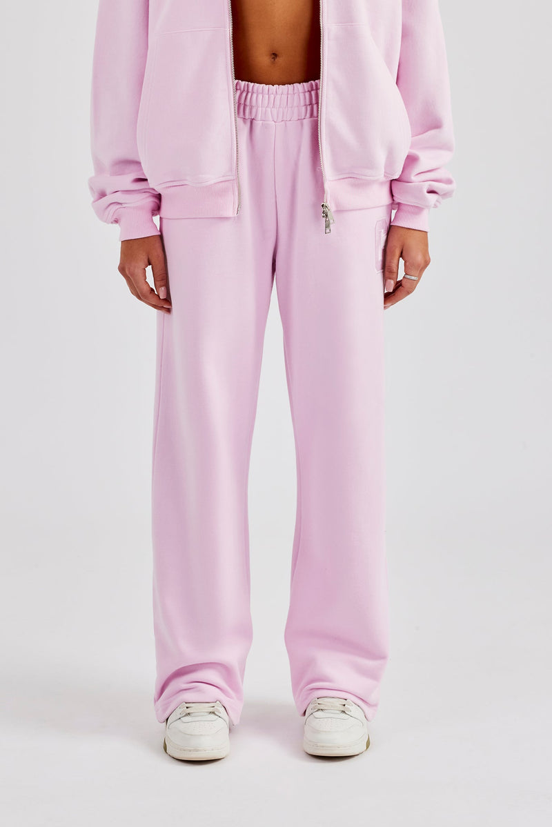 Embroidered C Jogger - Pink